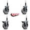 Service Caster 5'' Semi Steel Wheel Swivel 3/4'' Expanding Stem Caster Set 2 Brakes, 4PK SCC-EX20S515-SSR-2-PLB-2-34 - alternate 2